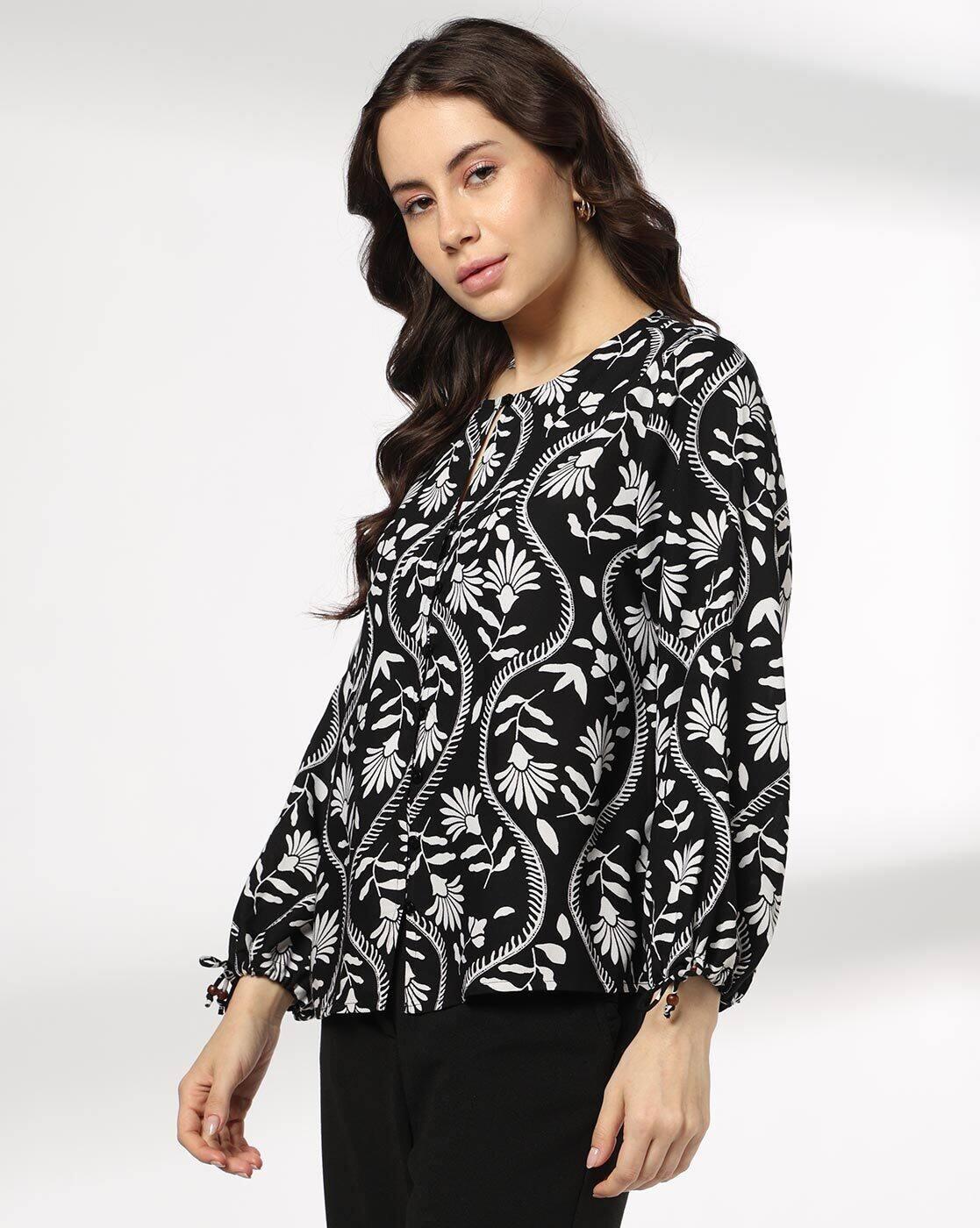 FIG | Women Floral Print Regular Fit Top|1