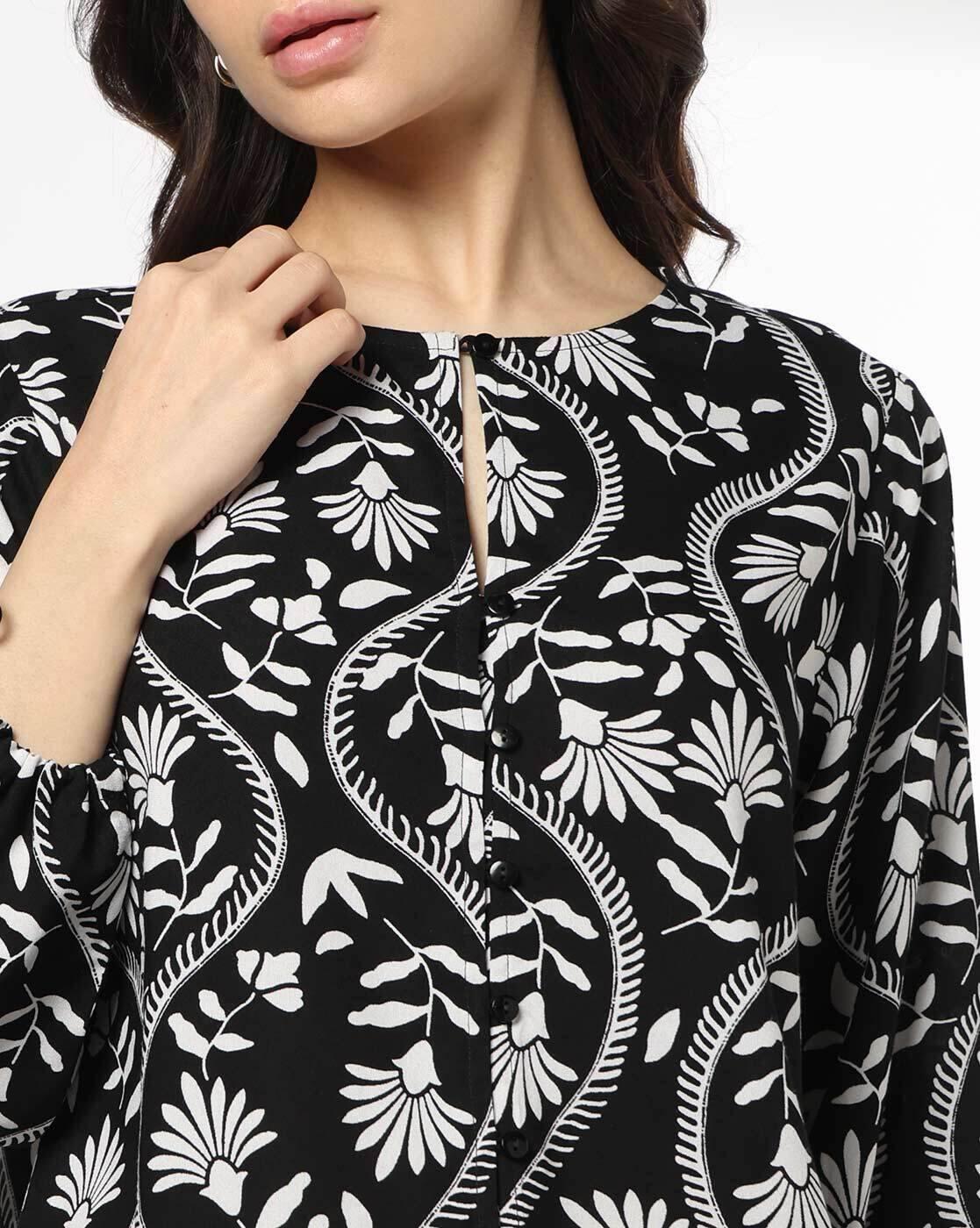 FIG | Women Floral Print Regular Fit Top|3