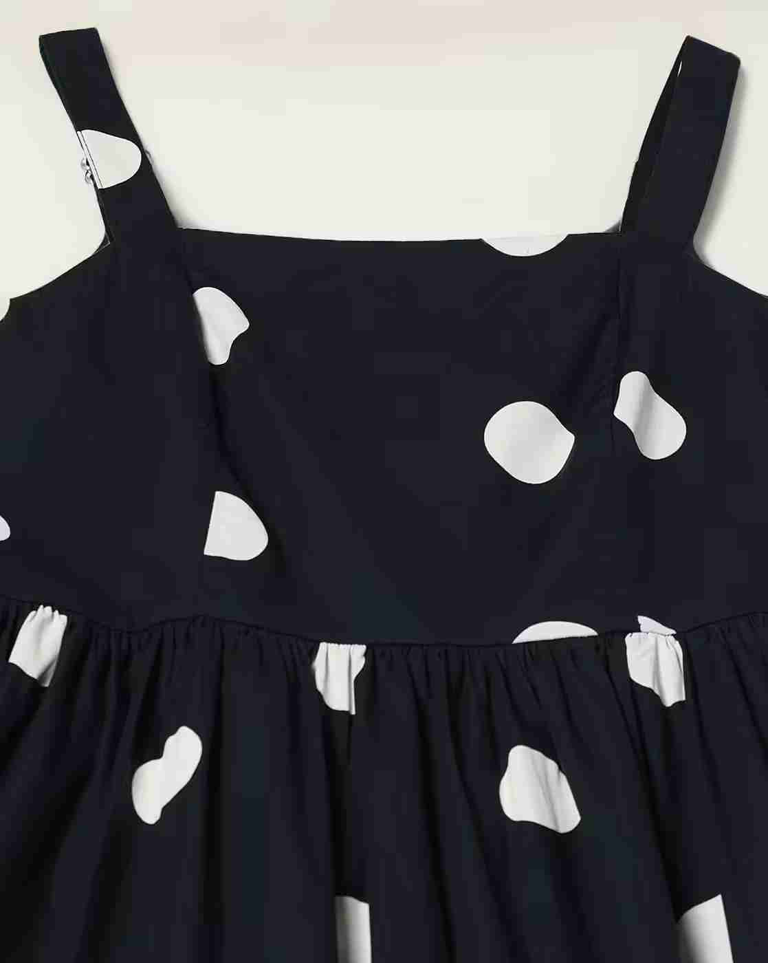 FIG | Women Polka-Dot Print Strappy Fit & Flare Dress|5