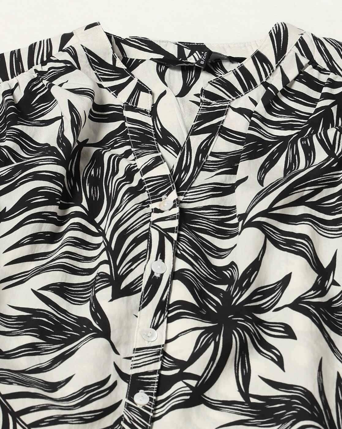 FIG | Women Leaf Print Regular Fit Shirt|4