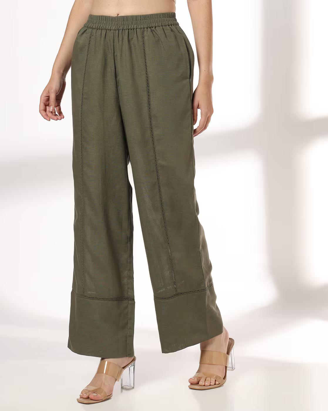 FIG | Women Mid-Rise Relaxed Fit Trousers|0