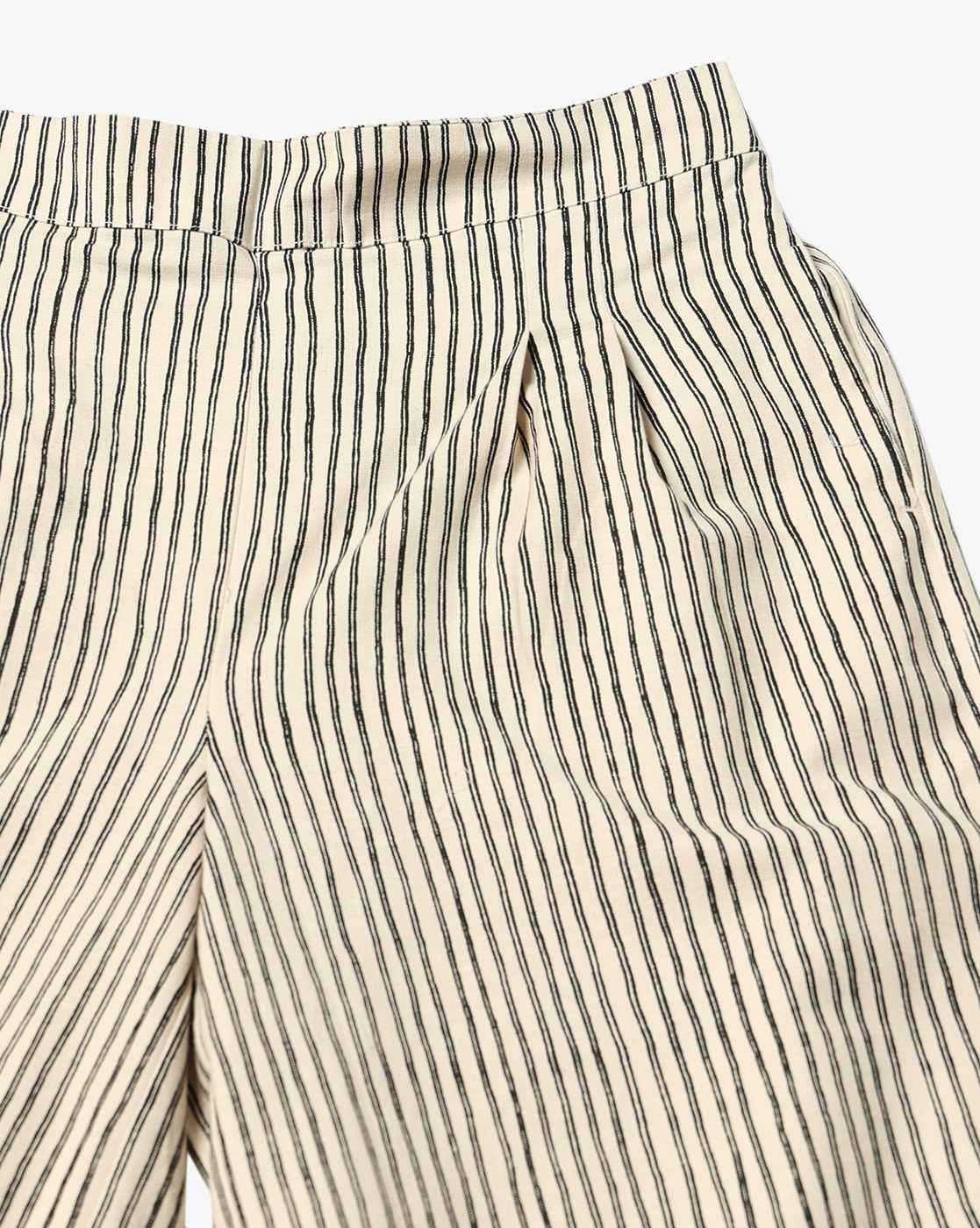 FIG | Women Striped Wide-Leg Pleated Pants|4