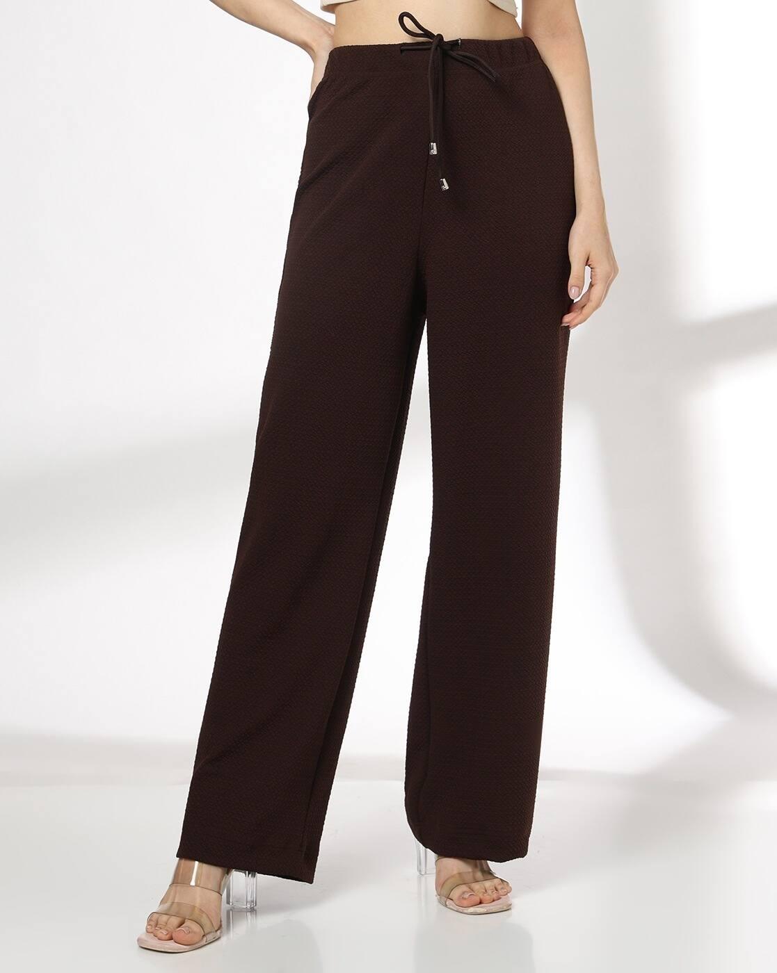 FIG | Women Patterned Relaxed Fit Flat-Front Pants with Drawcord|0