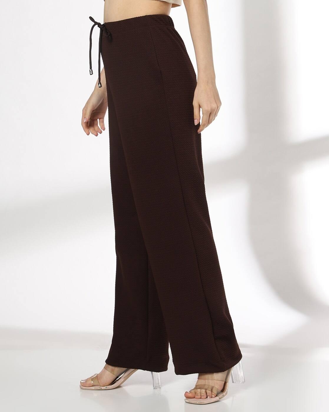 FIG | Women Patterned Relaxed Fit Flat-Front Pants with Drawcord|1