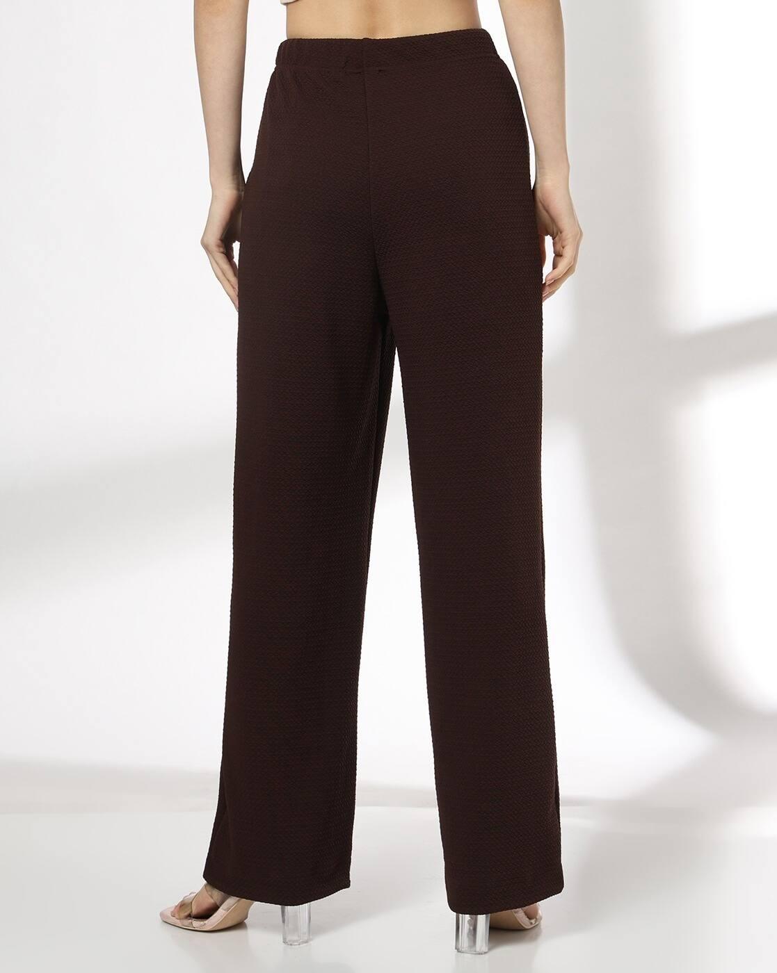 FIG | Women Patterned Relaxed Fit Flat-Front Pants with Drawcord|2