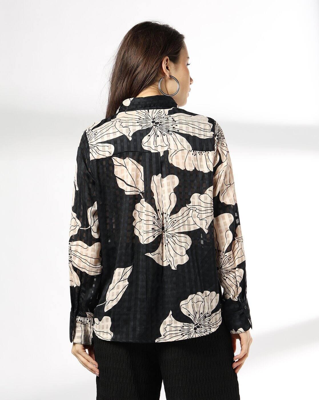 FIG | Women Floral Print Regular Fit Shirt|2