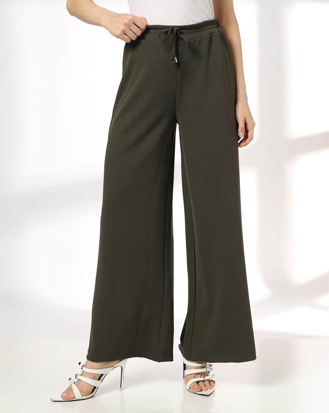 Women Relaxed Fit Wide-Leg Pants