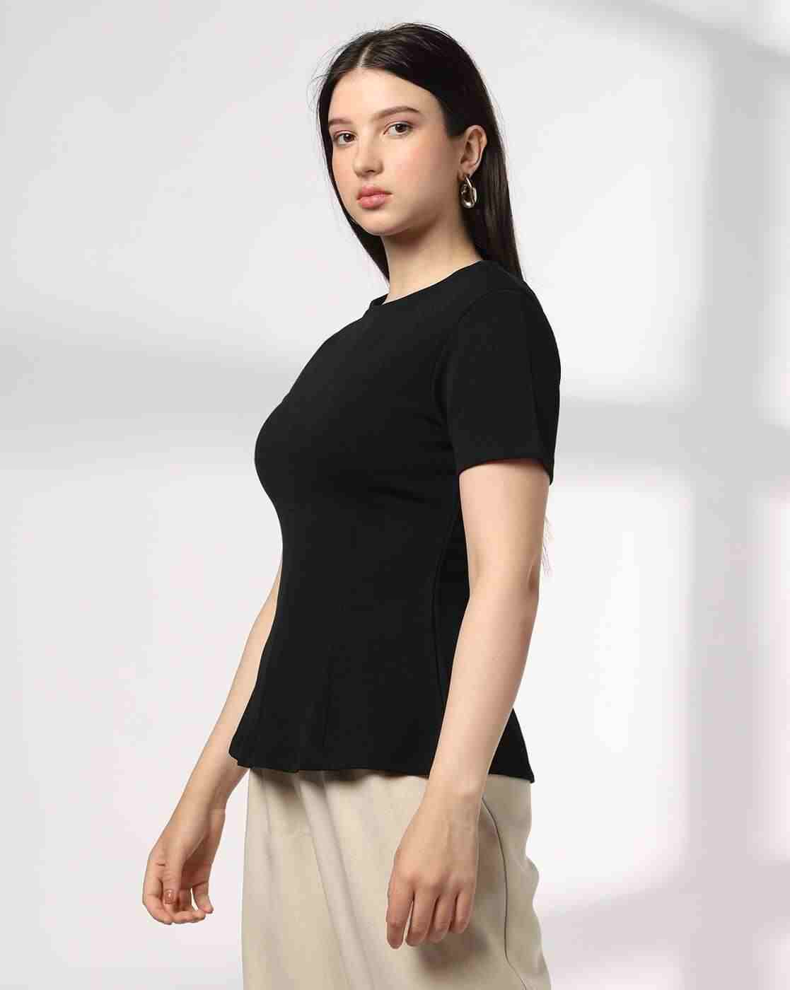 FIG | Women Regular Fit Round-Neck T-Shirt|1