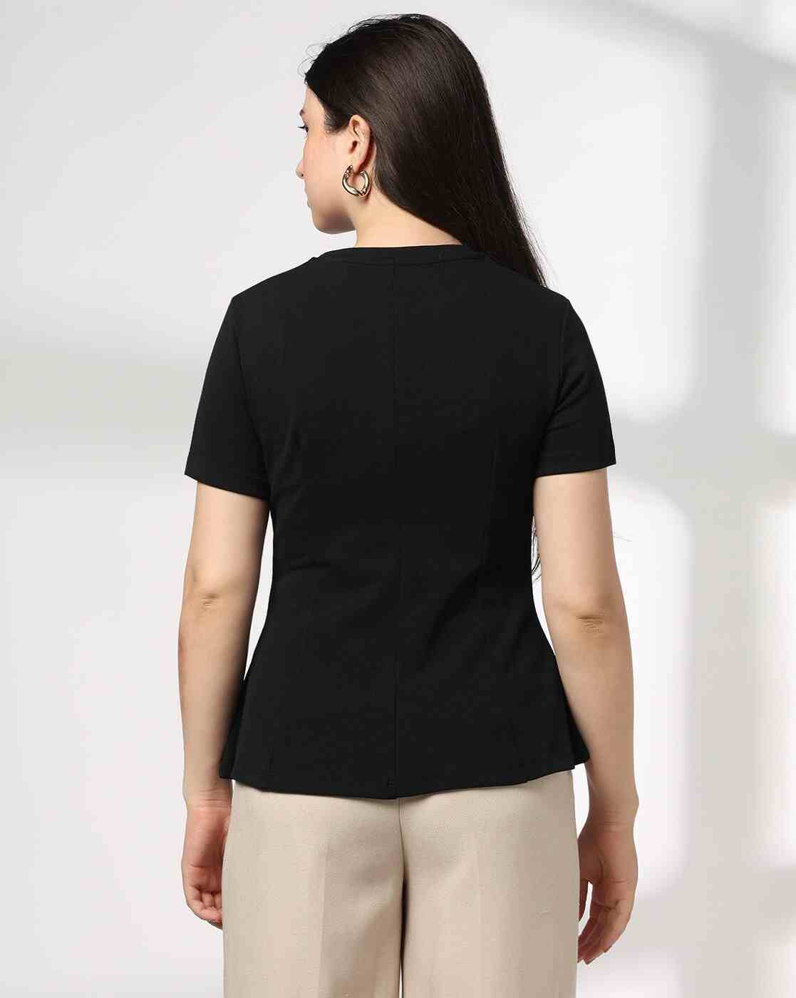 FIG | Women Regular Fit Round-Neck T-Shirt|2