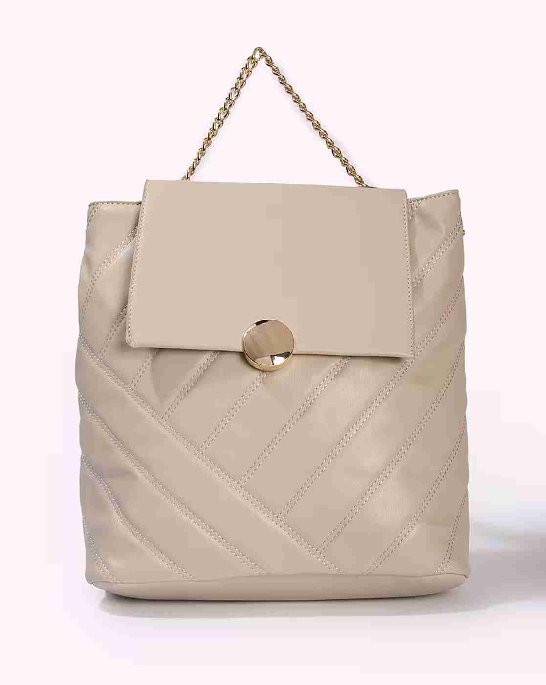 Women Quilted Backpack with Chain Strap