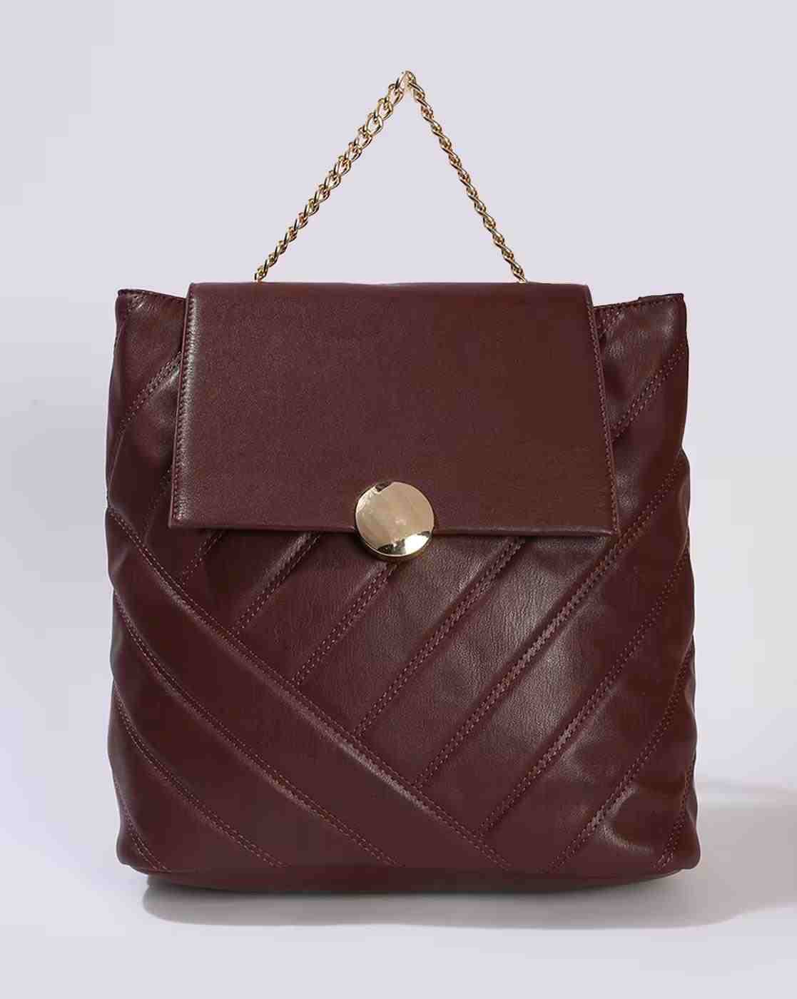 FIG | Women Quilted Backpack with Chain Strap|0