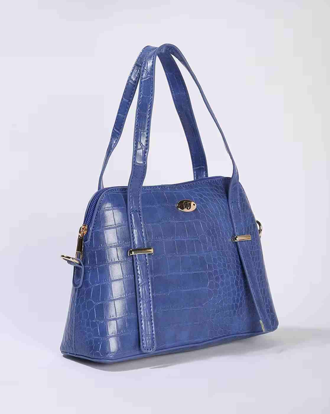 FIG | Women Croc-Embossed Satchel Bag|1
