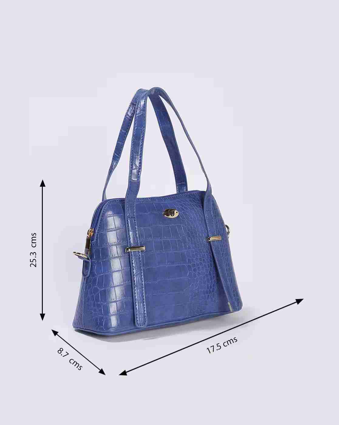 FIG | Women Croc-Embossed Satchel Bag|2