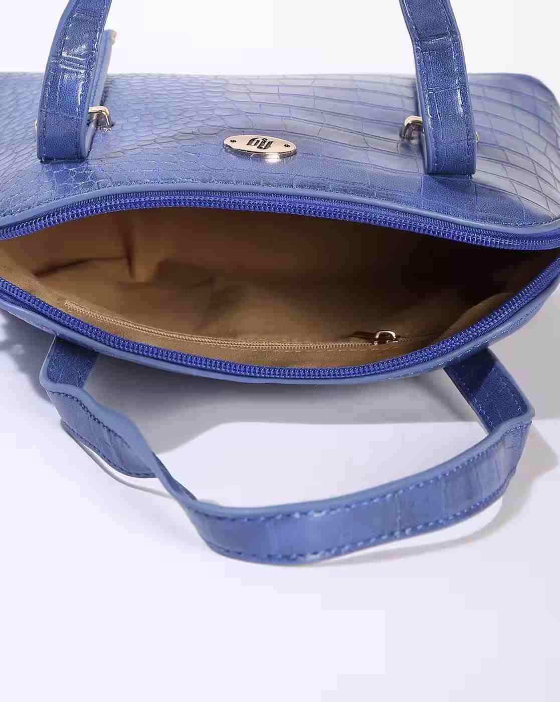 FIG | Women Croc-Embossed Satchel Bag|4