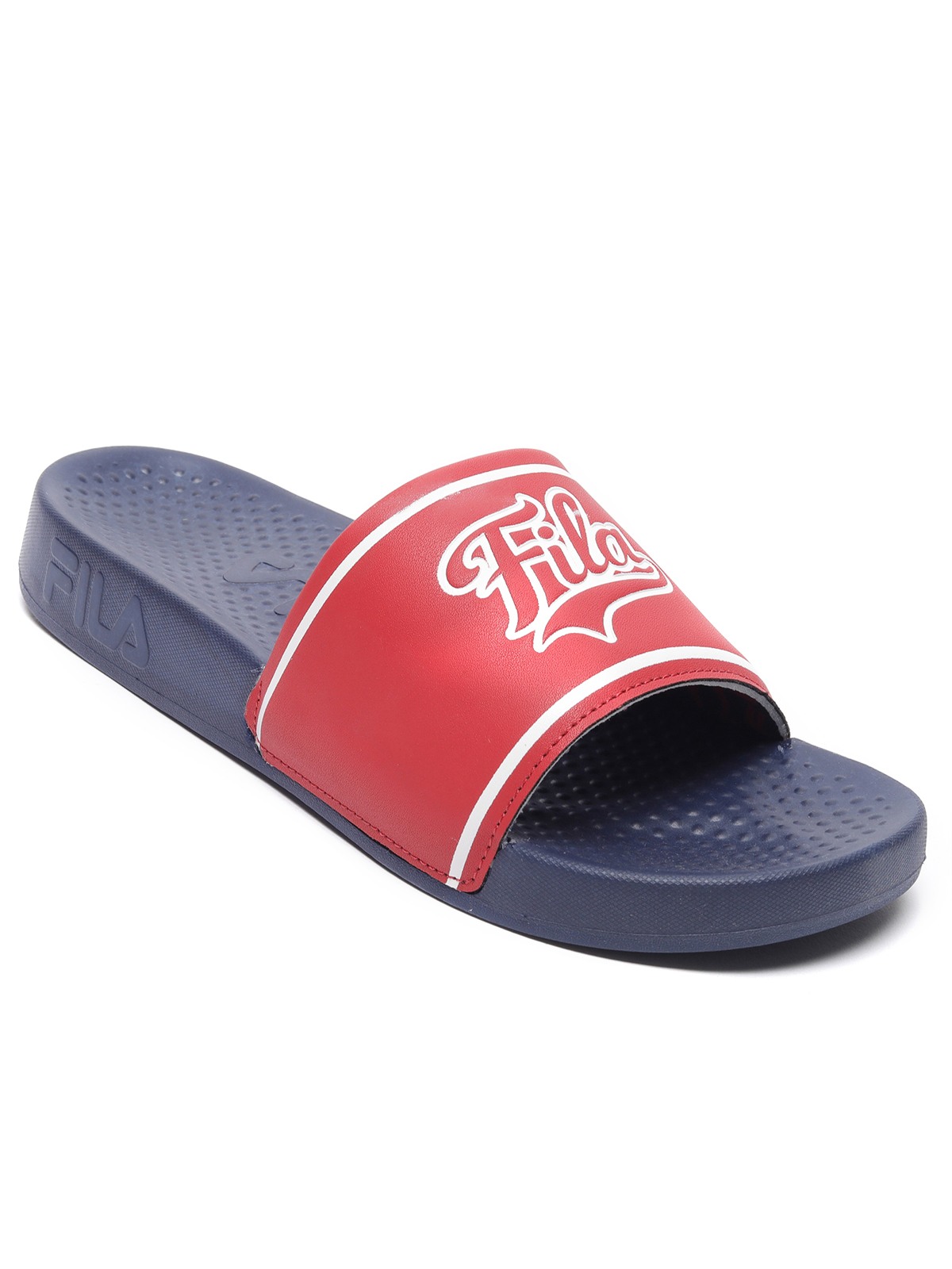 Fila red sale slides