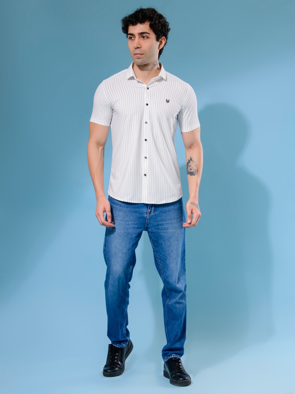 ALBION MENS OLDGARAGE 3 (WHITE) SHIRT