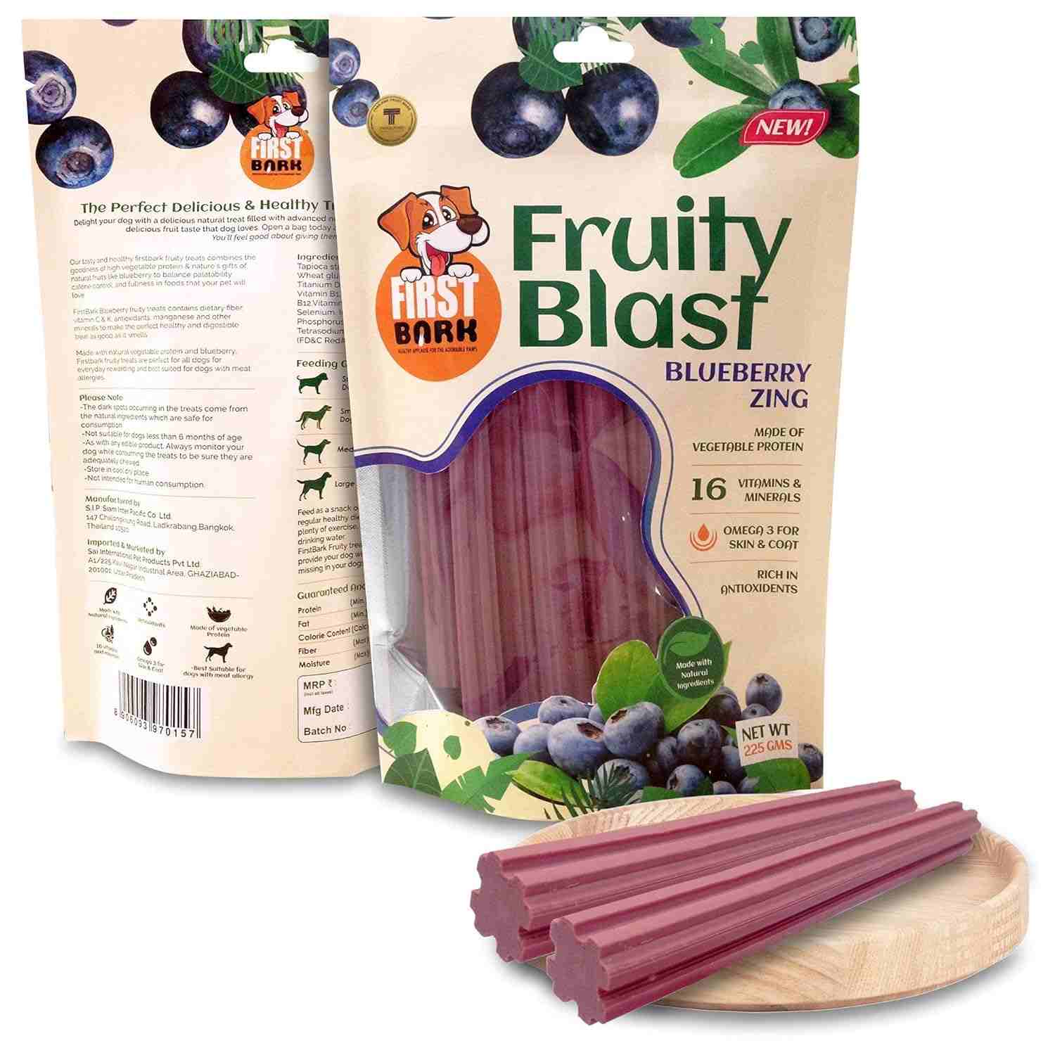 First Bark Fruity Blast Blueberry Zing Dog Treats