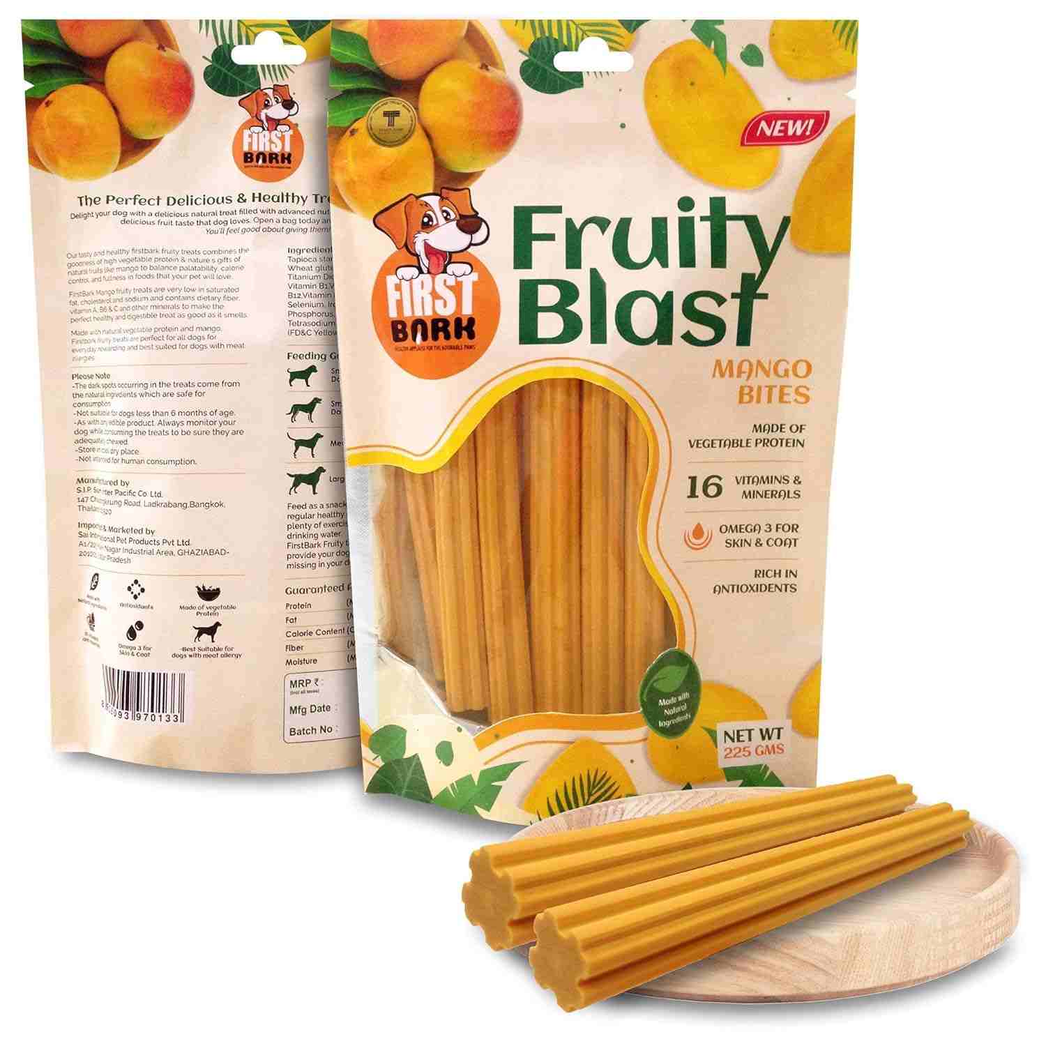 First Bark Fruity Blast Mango Bites Dog Treats