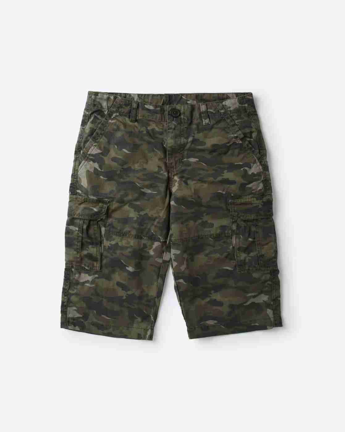 Camo Print Cargo Shorts