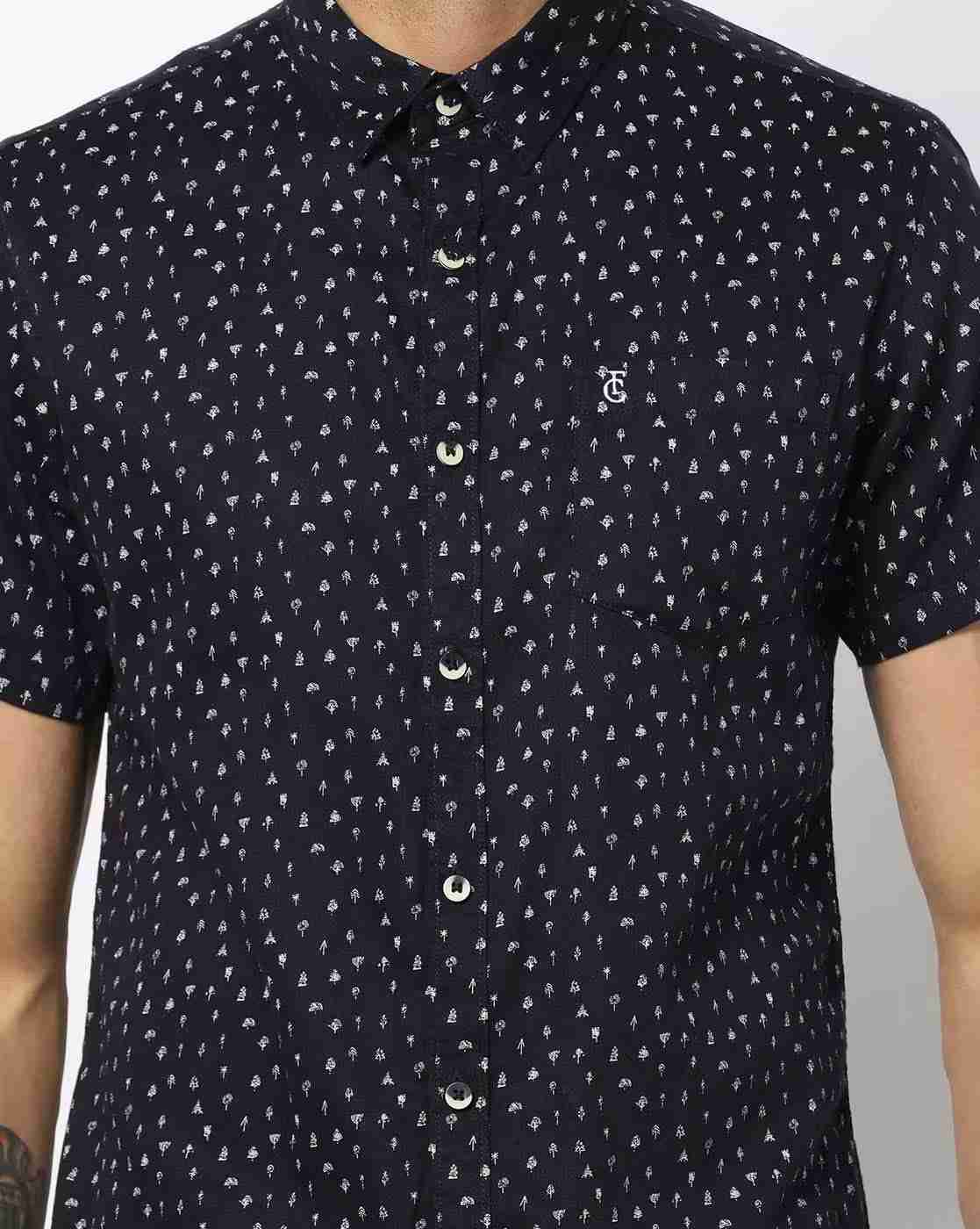 FIRST CLASS | Micro Print Shirt with Patch Pocket|2