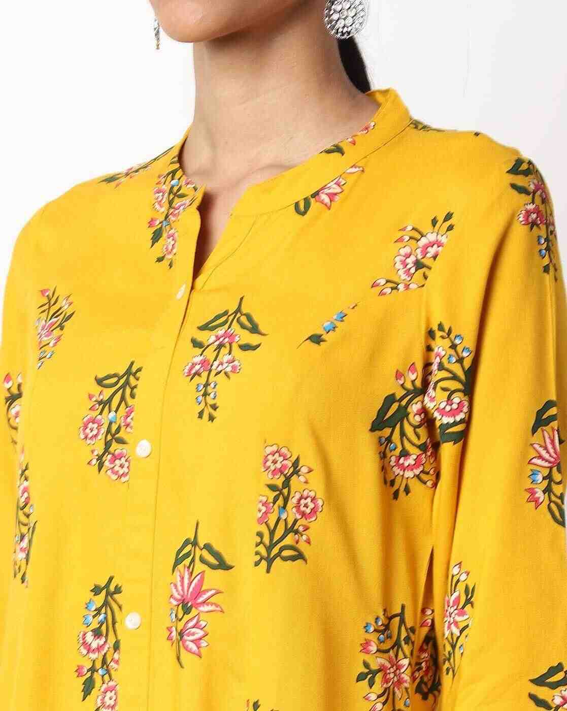 FIRST CLASS | Floral Print Straight Kurta with Churidar|2
