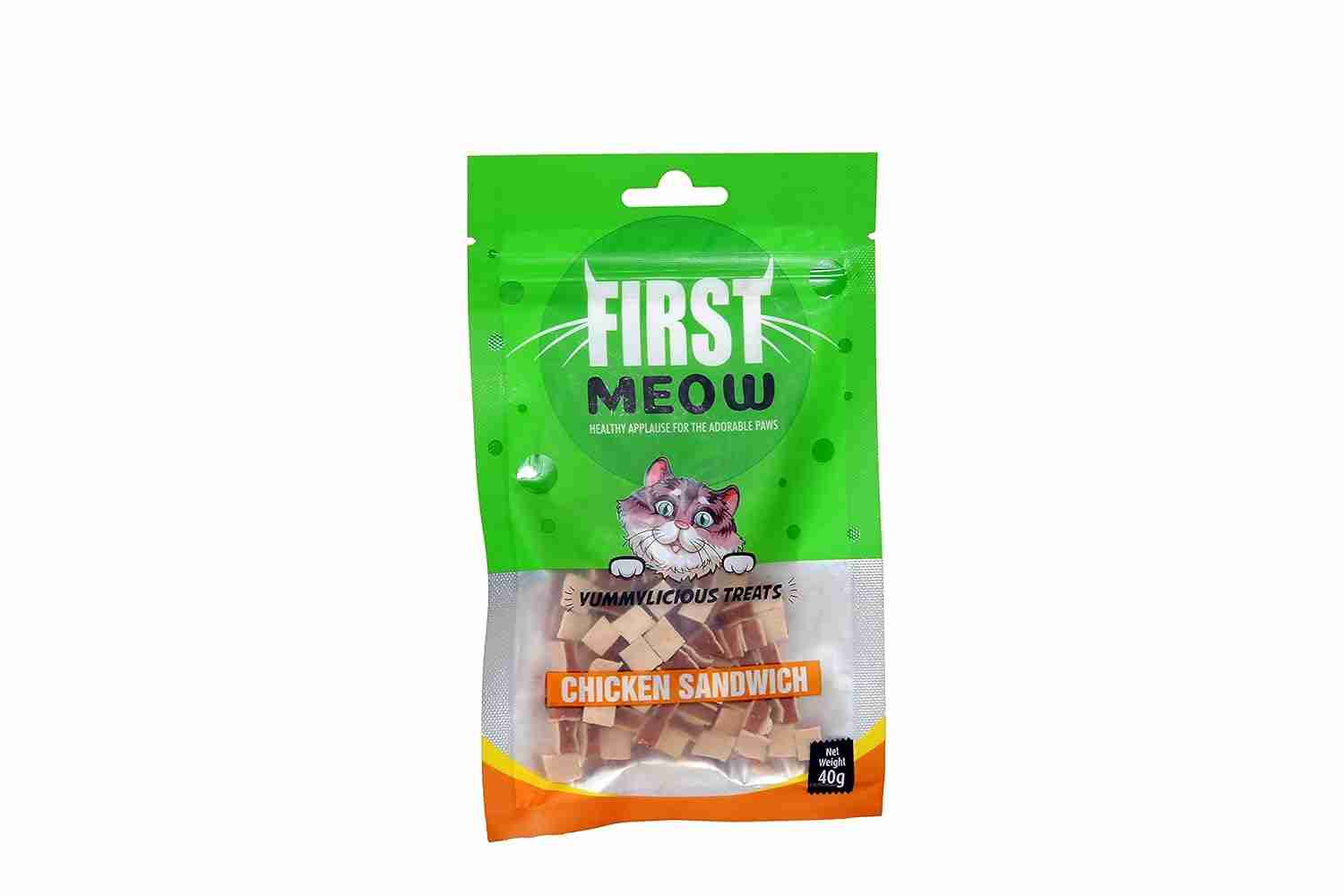 First Meow Chicken Sandwich Cat Jerky - 40 g