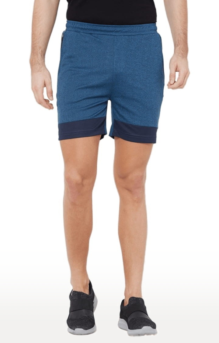 FITZ | Men's Blue Polyester Melange Textured Short 0