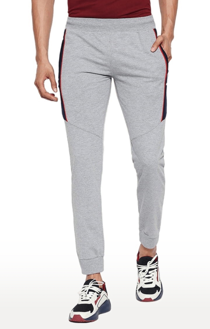 FITZ | Men's Grey Polyester Melange Textured Activewear Jogger 0