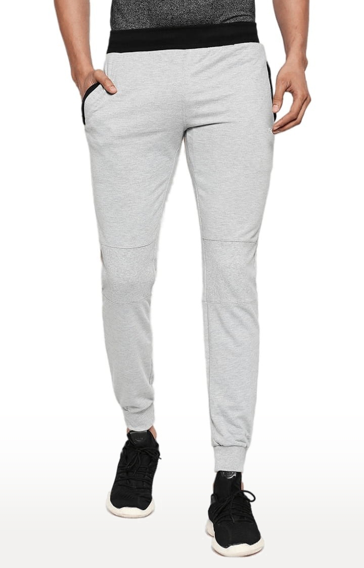 FITZ | Men's Grey Cotton Blend Melange Textured Trackpant 0