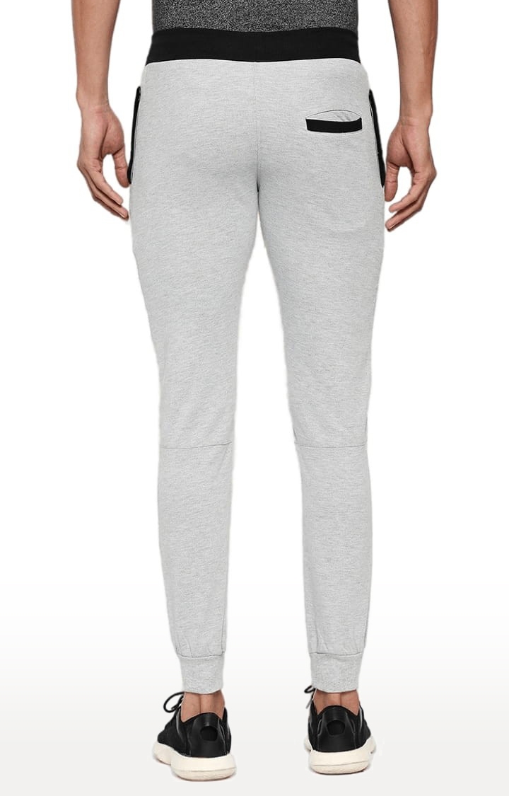 FITZ | Men's Grey Cotton Blend Melange Textured Trackpant 3