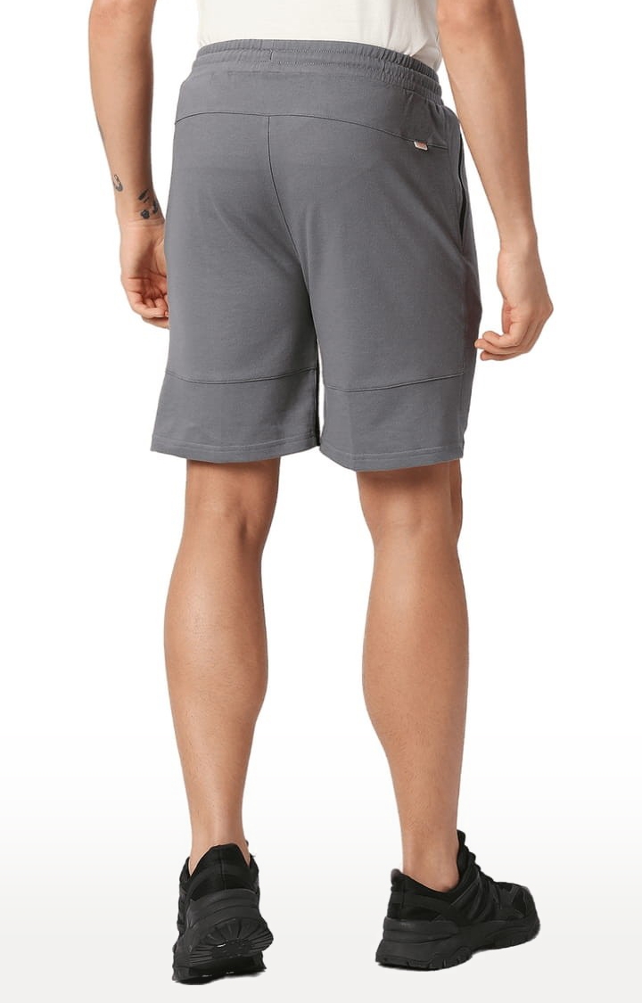 Men's Grey Cotton Solid Short