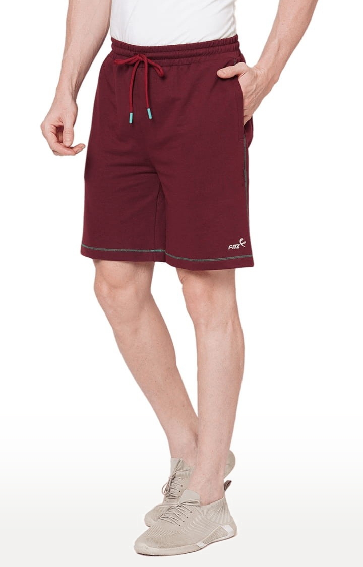 FITZ | Men's Red Cotton Solid Short