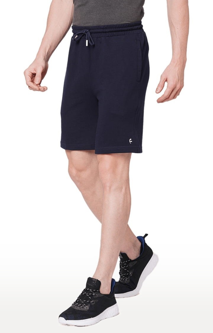 FITZ | Men's Blue Cotton Solid Short