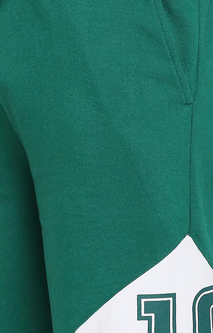 FITZ | Men's Green Cotton Colourblocked Short 2