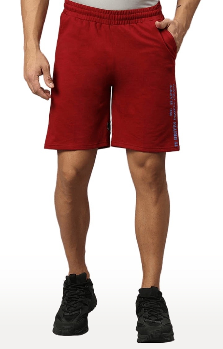 FITZ | Men's Red Cotton Printed Short 0