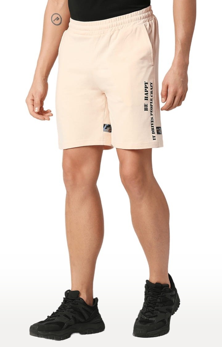 FITZ | Men's Pink Cotton Printed Short