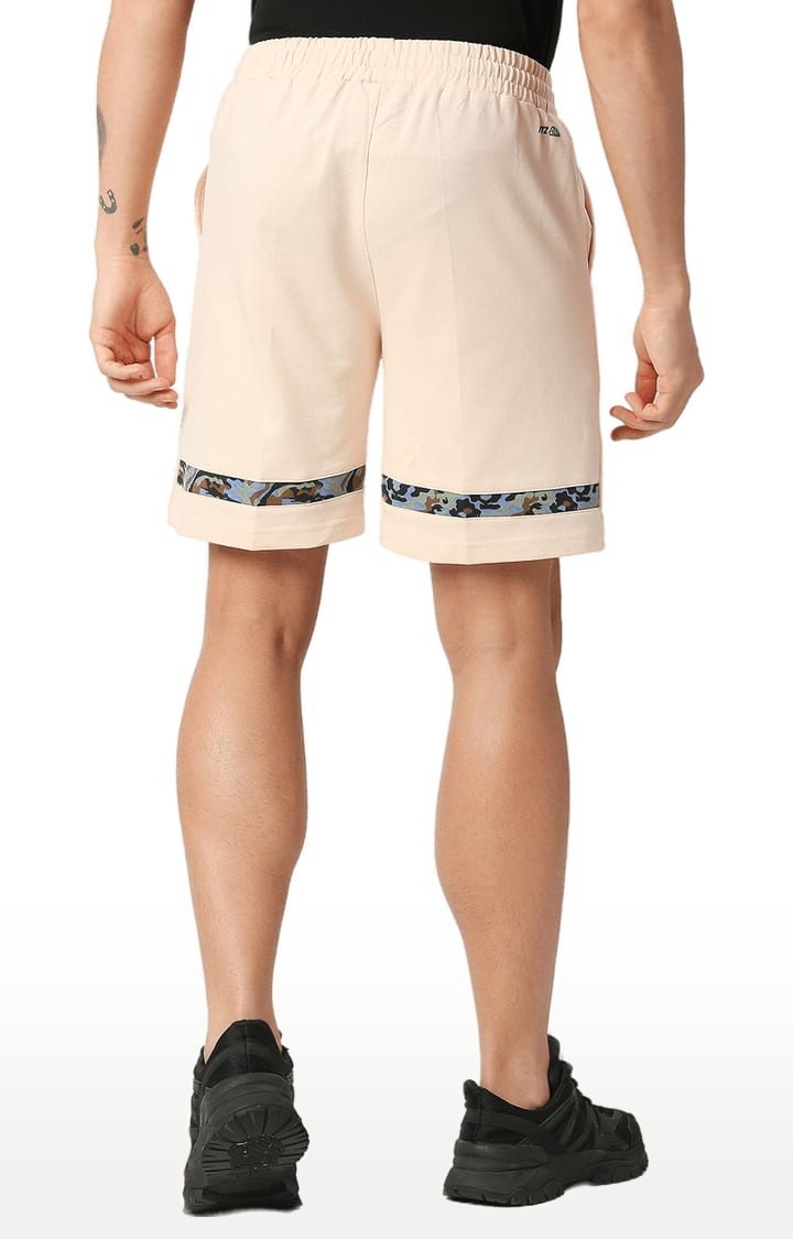 Men's Pink Cotton Printed Short