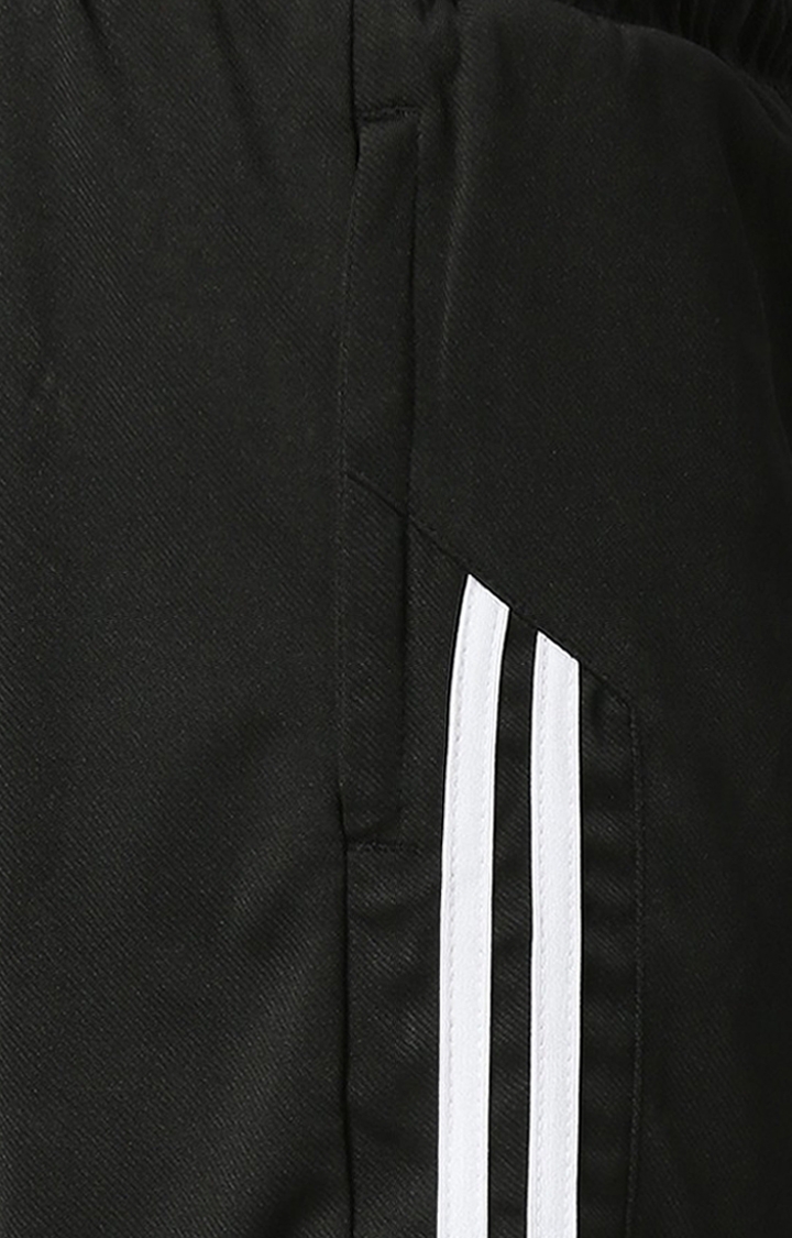 FITZ | Men's Black Polyester Striped Short 1
