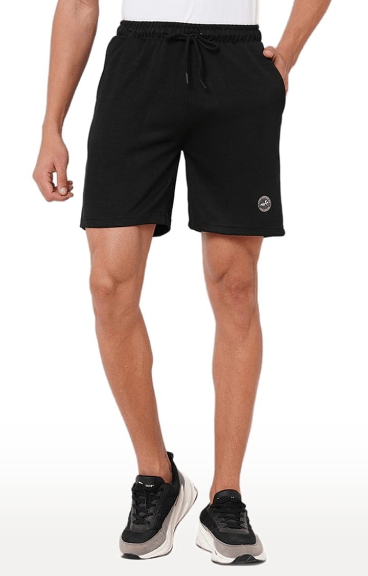 FITZ | Men's Black Polyester Solid Short 0