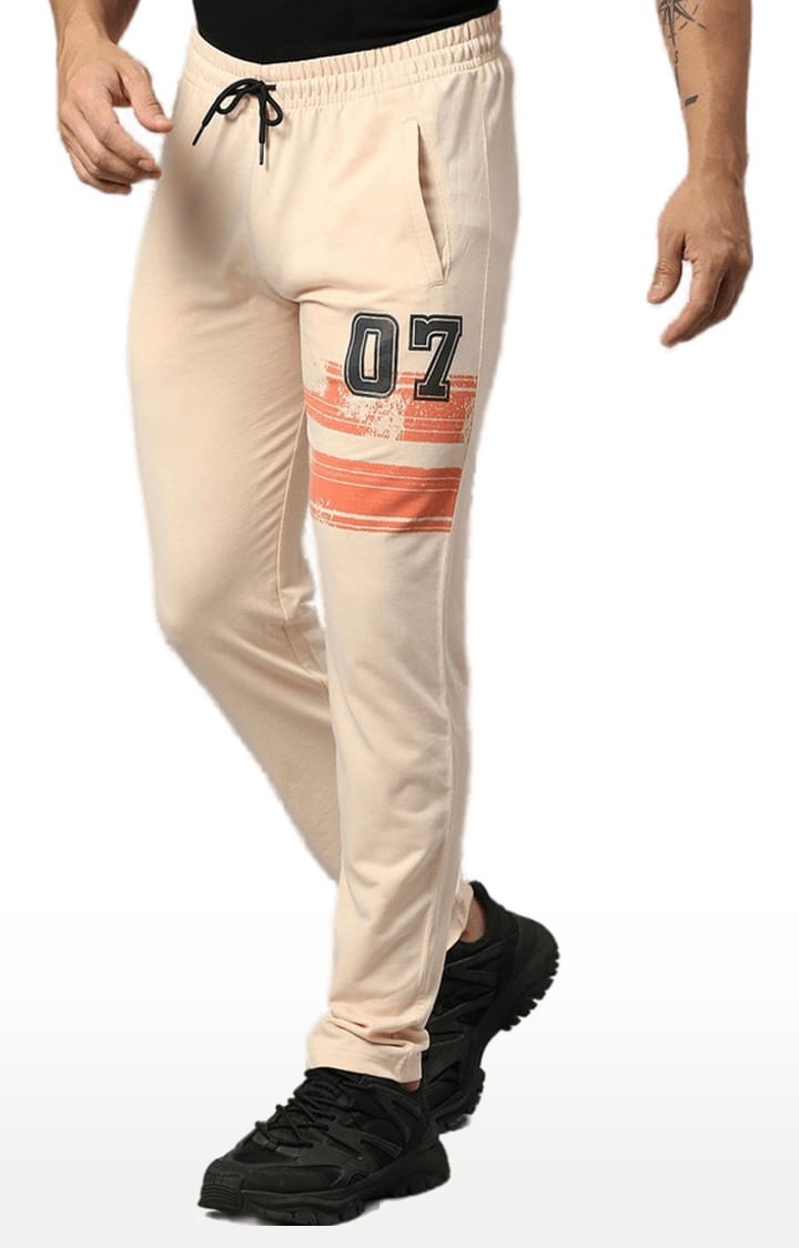 FITZ | Men's Pink Cotton Printed Trackpant