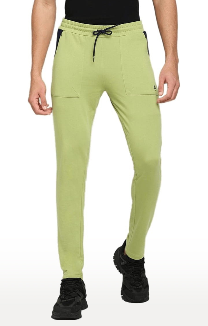 FITZ | Men's Green Cotton Solid Trackpant