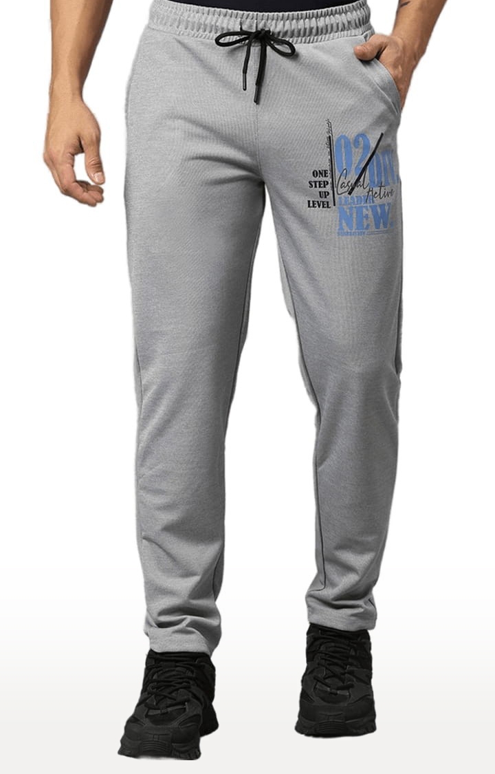 FITZ | Men's Grey Polyester Printed Trackpant