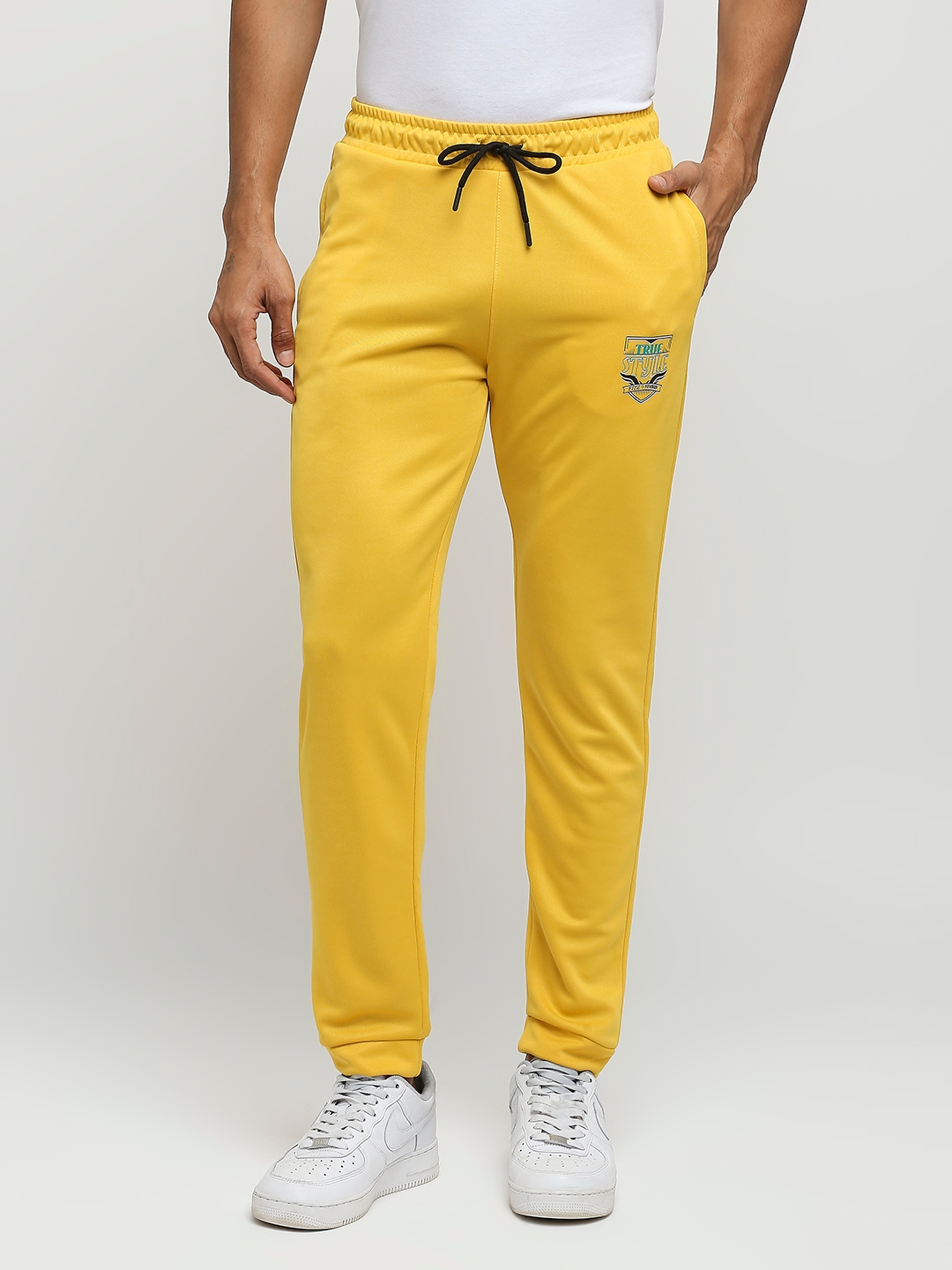 FITZ | Men's Slim Fit Yellow Cotton Blend Casual Joogers
