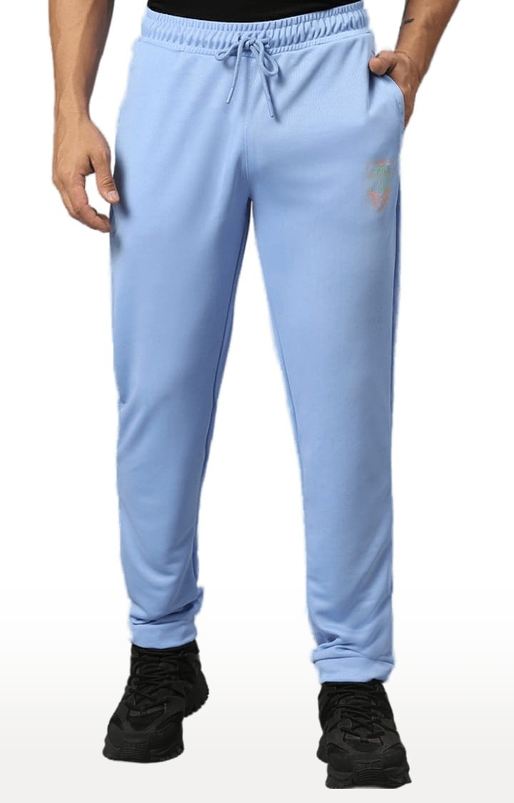 FITZ | Men's Blue Polyester Printed Trackpant
