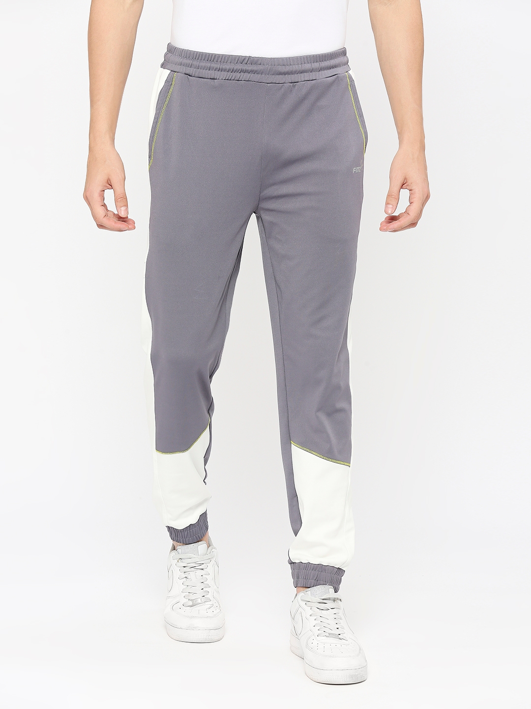 FITZ | Men's Slim Fit Grey Cotton Blend Casual Joogers 0