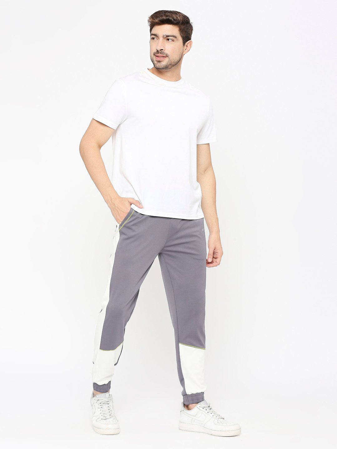 FITZ | Men's Slim Fit Grey Cotton Blend Casual Joogers 5