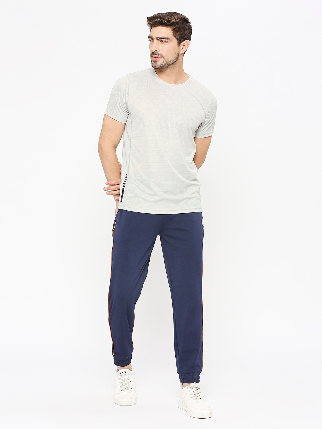 FITZ | Men's Slim Fit Blue Cotton Blend Casual Joogers 5