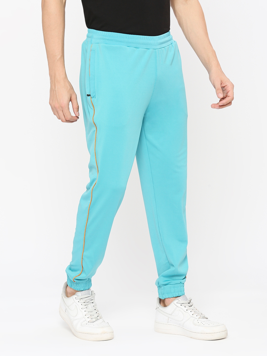 Slim fit Mens Semi Solid blue Pants-Thakhek, Sharkskin Dark Blue|  Mytailorstore