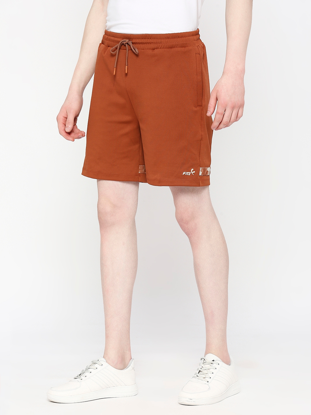 FITZ | Men's  Slim Fit Cotton Brown Shorts 1