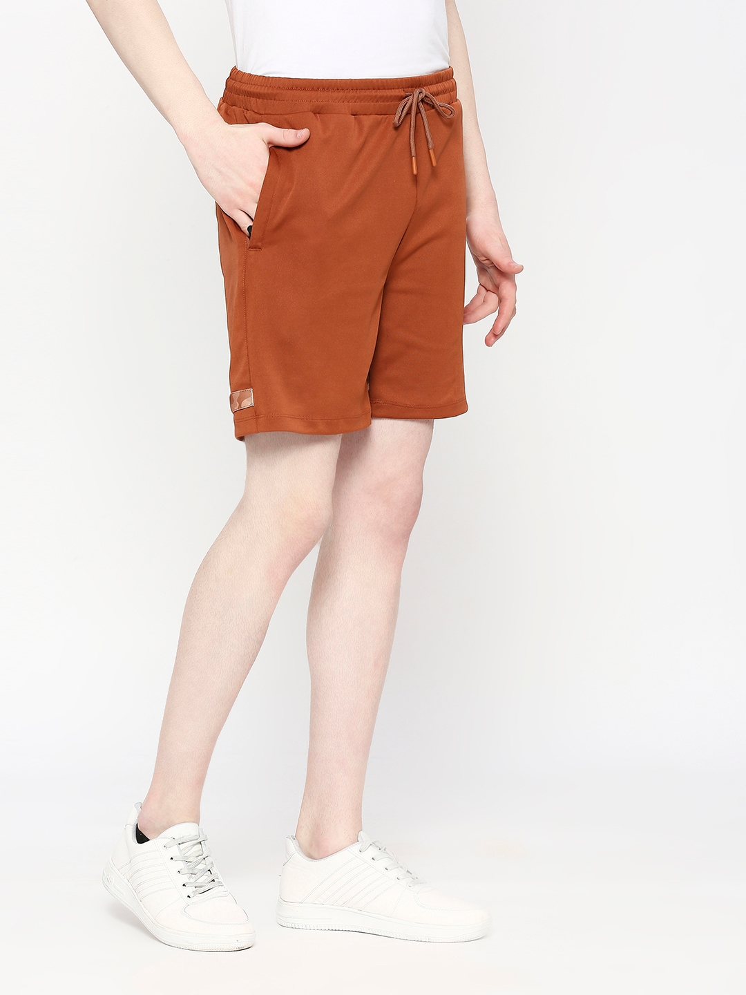 FITZ | Men's  Slim Fit Cotton Brown Shorts 2